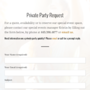 Annapolis Private Party Page
